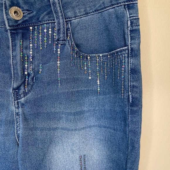 Hydraulic | Y2K Icicle Sequin Embellished Stretch Skinny Jeans - Picture 5 of 10
